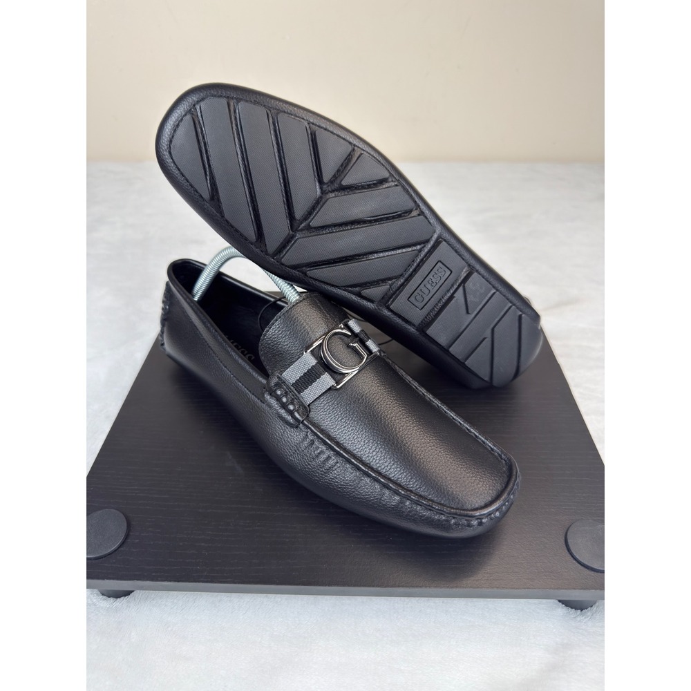 Guess GMASKERS-R Mens Black Driving Loafers Moc Toe Slip On Shoes Size 9.5 M New